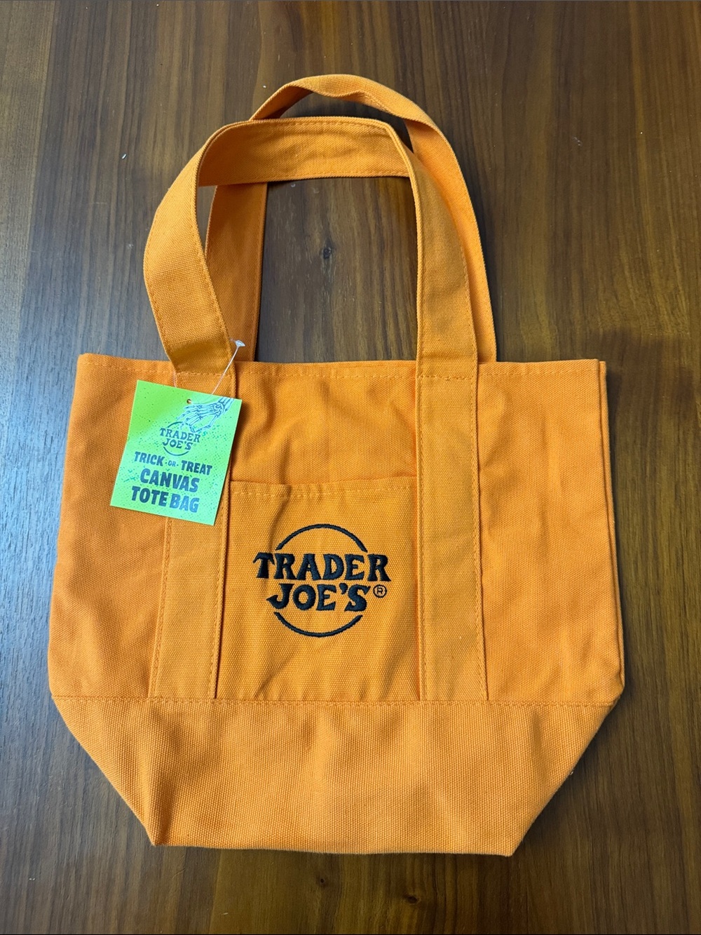 Trader Joe's Orange Canvas Tote Bag